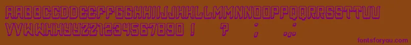 Assyrian3D Font – Purple Fonts on Brown Background