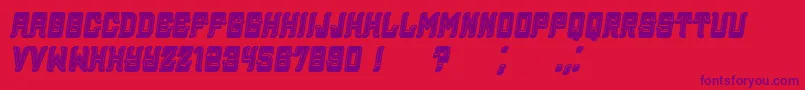 Assyrian3DFilled Italic Font – Purple Fonts on Red Background