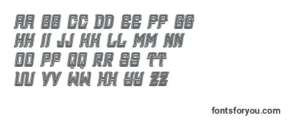 Überblick über die Schriftart Assyrian3DFilled Italic