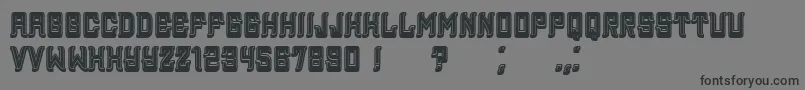 フォントAssyrian3DFilled – 黒い文字の灰色の背景