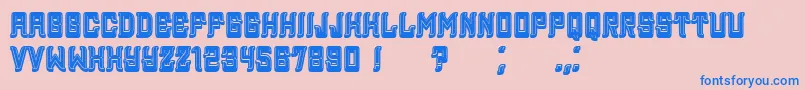 Assyrian3DFilled Font – Blue Fonts on Pink Background