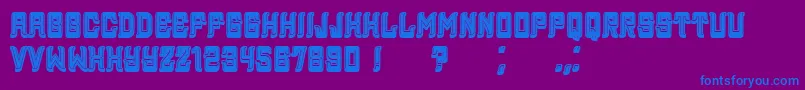 Assyrian3DFilled Font – Blue Fonts on Purple Background