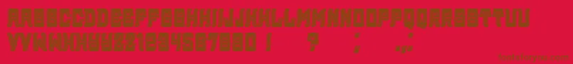Assyrian3DFilled Font – Brown Fonts on Red Background