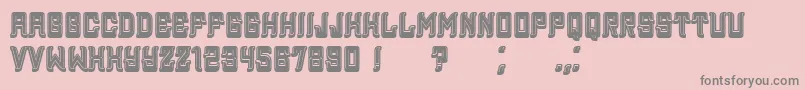 Assyrian3DFilled Font – Gray Fonts on Pink Background