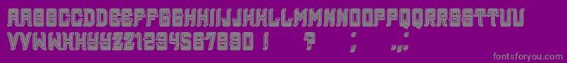 Assyrian3DFilled Font – Gray Fonts on Purple Background