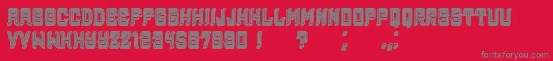 Assyrian3DFilled Font – Gray Fonts on Red Background