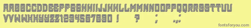 Assyrian3DFilled Font – Gray Fonts on Yellow Background