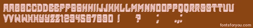 Assyrian3DFilled Font – Pink Fonts on Brown Background