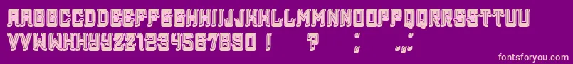 Assyrian3DFilled Font – Pink Fonts on Purple Background