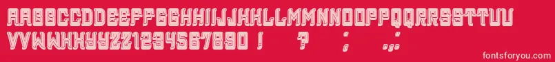 Assyrian3DFilled Font – Pink Fonts on Red Background
