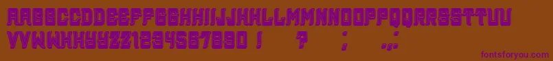 Assyrian3DFilled Font – Purple Fonts on Brown Background