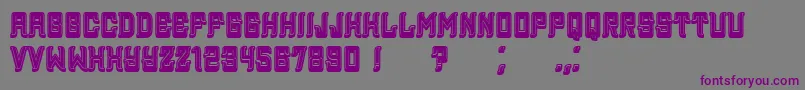 Assyrian3DFilled-Schriftart – Violette Schriften auf grauem Hintergrund