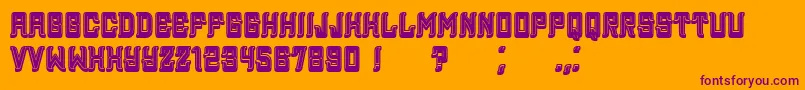 Assyrian3DFilled Font – Purple Fonts on Orange Background
