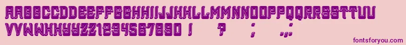 Assyrian3DFilled Font – Purple Fonts on Pink Background