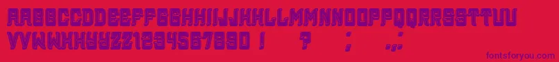Assyrian3DFilled-Schriftart – Violette Schriften auf rotem Hintergrund