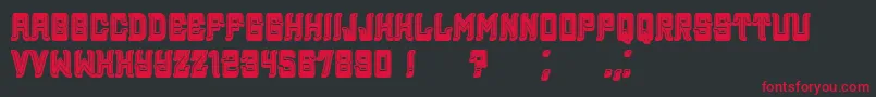 Assyrian3DFilled Font – Red Fonts on Black Background