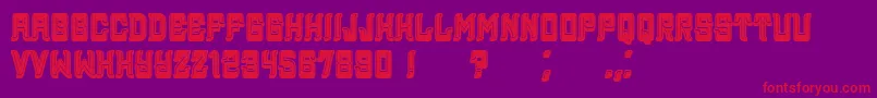 Assyrian3DFilled Font – Red Fonts on Purple Background