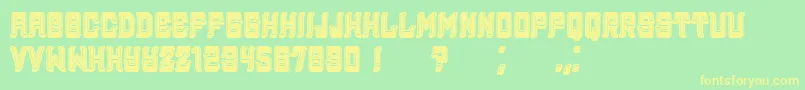 Assyrian3DFilled Font – Yellow Fonts on Green Background