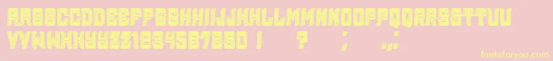 Assyrian3DFilled Font – Yellow Fonts on Pink Background