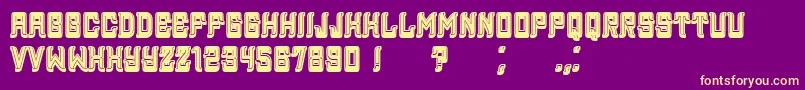 Assyrian3DFilled Font – Yellow Fonts on Purple Background
