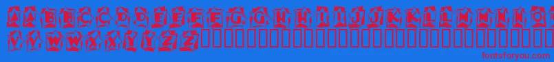 ASTAB    Font – Red Fonts on Blue Background