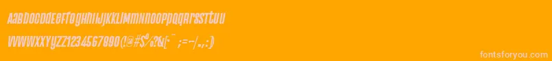 Astana regular italic Font – Pink Fonts on Orange Background