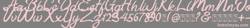 Astania Script Font – Pink Fonts on Gray Background