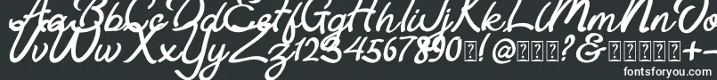 Astania Script-fontti – valkoiset fontit