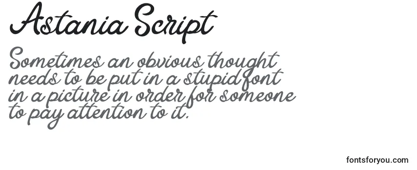 Review of the Astania Script Font