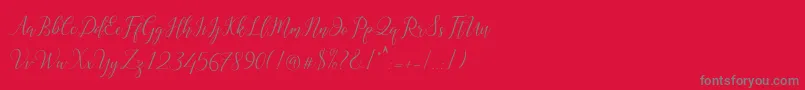 Astereiska Font – Gray Fonts on Red Background