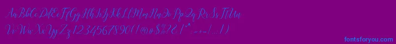 Astereiska Font – Blue Fonts on Purple Background