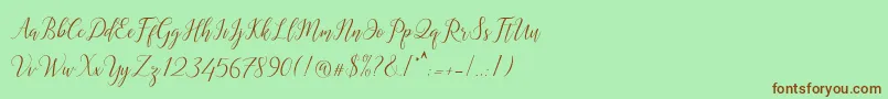 Astereiska Font – Brown Fonts on Green Background