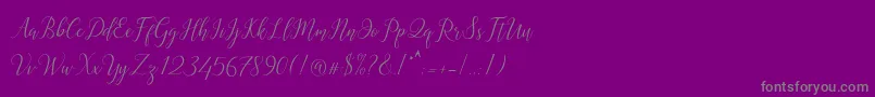 Astereiska-Schriftart – Graue Schriften auf violettem Hintergrund