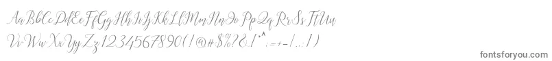 フォントAstereiska – 白い背景に灰色の文字