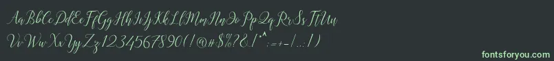 Astereiska Font – Green Fonts on Black Background