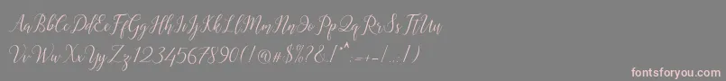 Weitere Informationen zur Astereiska-Schriftart Astereiska-Schriftart – Rosa Schriften auf grauem Hintergrund