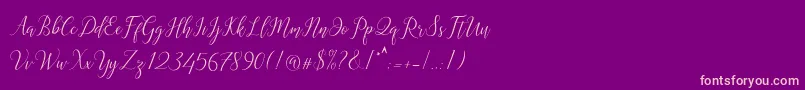 Astereiska-Schriftart – Rosa Schriften auf violettem Hintergrund