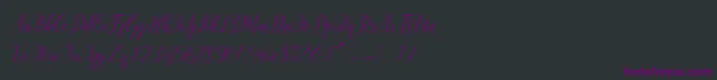 Astereiska Font – Purple Fonts on Black Background