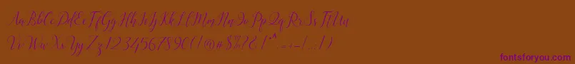 Astereiska Font – Purple Fonts on Brown Background