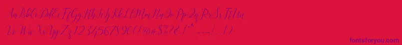 Astereiska Font – Purple Fonts on Red Background