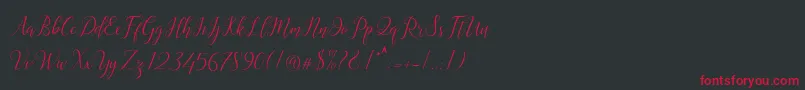 Astereiska Font – Red Fonts on Black Background