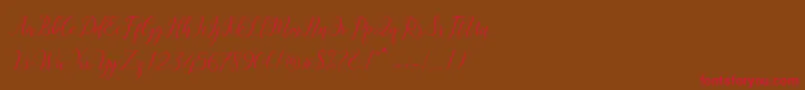 Astereiska Font – Red Fonts on Brown Background