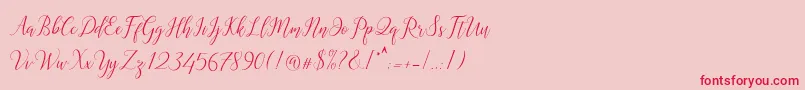 Astereiska Font – Red Fonts on Pink Background