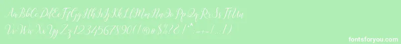 Astereiska Font – White Fonts on Green Background