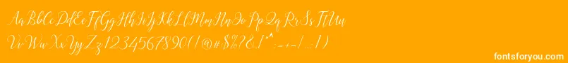 Astereiska Font – White Fonts on Orange Background