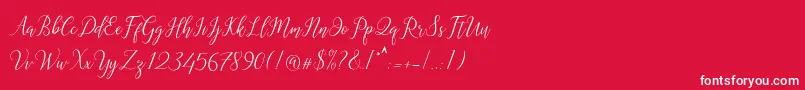 Astereiska Font – White Fonts on Red Background