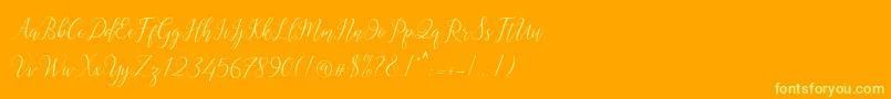 Шрифт Astereiska – жёлтые шрифты на оранжевом фоне