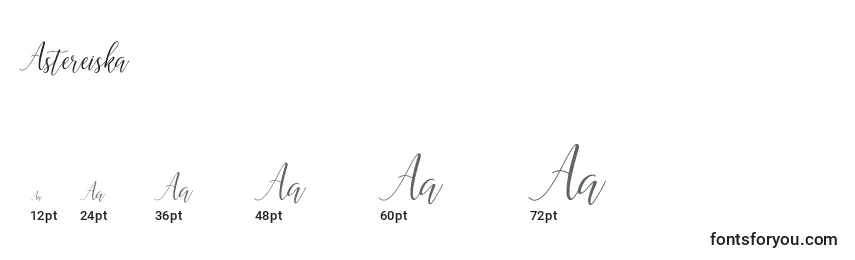 Astereiska (120127) Font Sizes