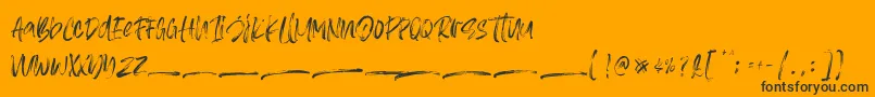 Police Asteriska Personal Use – polices noires sur fond orange