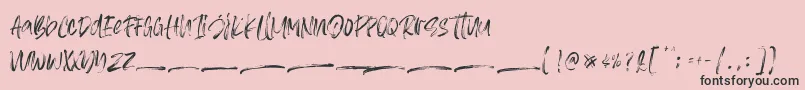 Fonte Asteriska Personal Use – fontes pretas em um fundo rosa